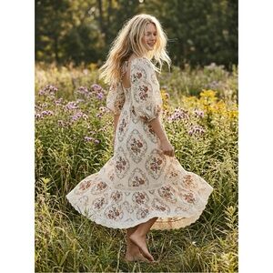 Free People Ethereal Dainty All the Attitude Printed Maxi Dress Cottage Size XL